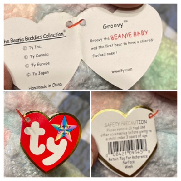 Bundle of 3 TY “GROOVY” Beanies: Buddy and Two Babies - Picture 6 of 12